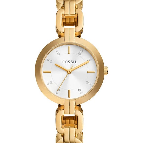 Fossil Kerrigan Three-Hand Gold-Tone Stainless Steel Watch - Picture 1 of 7